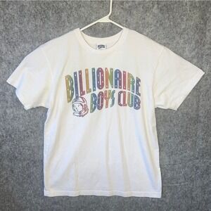 Billionaire Boys Club Rainbow Arch Logo White Graphic T-Shirt Men's Large